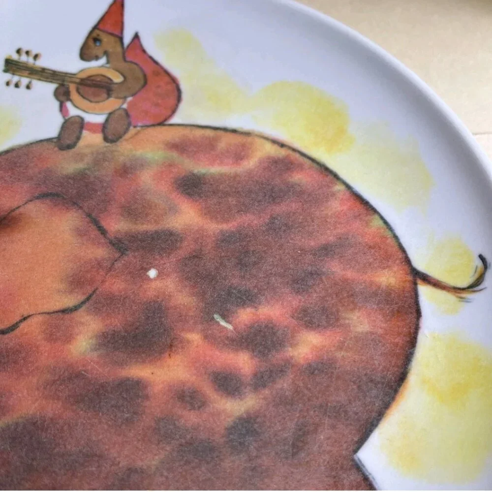 Vintage Lenoxware Nelliephant Elephant Melmac Child’s Plate 7.5”